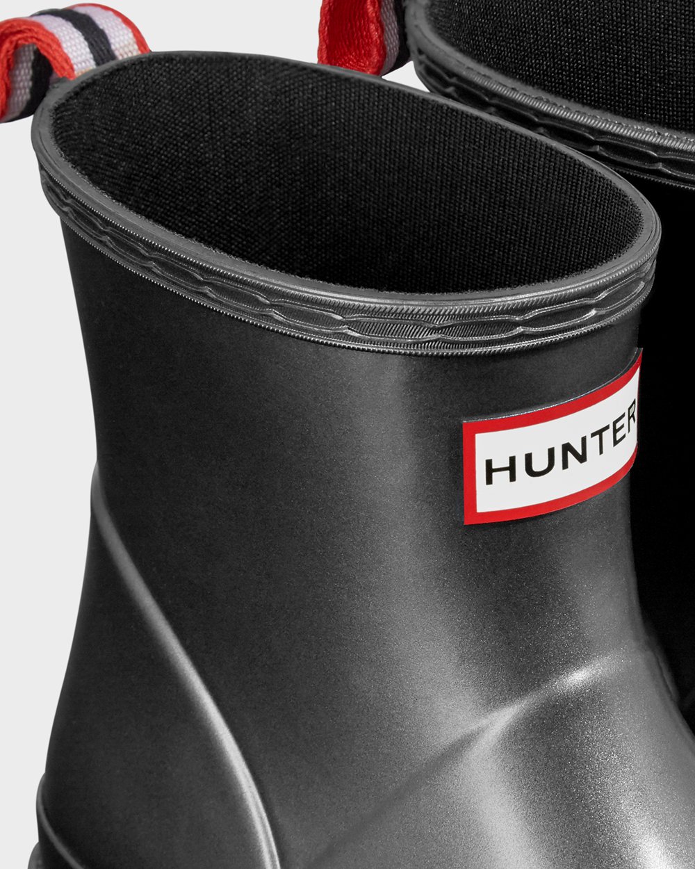 Womens Hunter Original Short Pearlized Rain - Play Boots Black - 2946-PSAFM